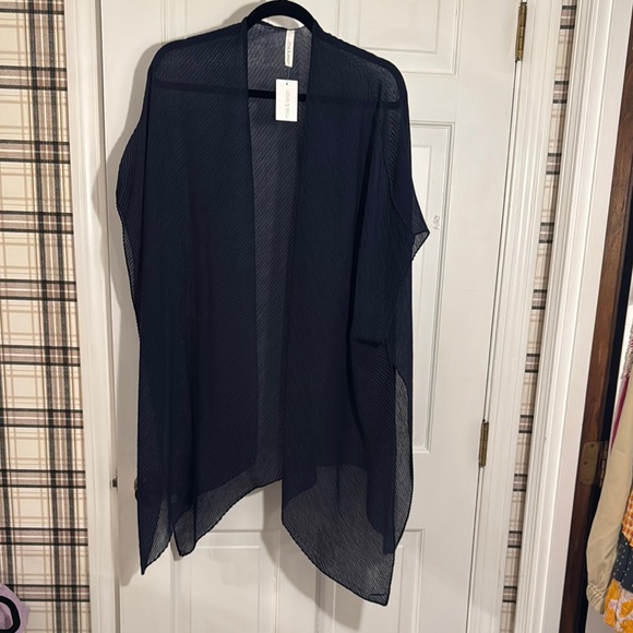 Mia & Tess Other - Blue Asymmetrical Kimono/Swim Coverup